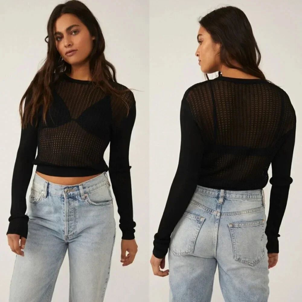 Free People H2O Crew Pullover Size XS NWOT $98